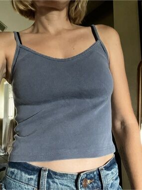 Faded navy crop top